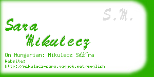 sara mikulecz business card